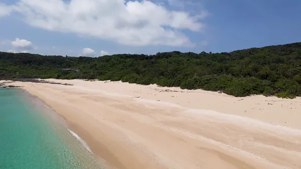 白沙灘與青山空拍