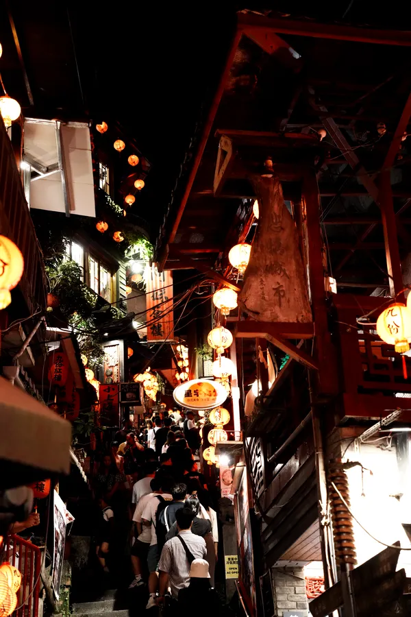 九份老街夜間燈籠